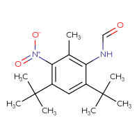Chemical structure of N-(4,6-di-tert-butyl-2-methyl-3-nitrophenyl)formamide - CSSB00020670291