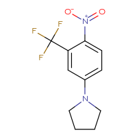 Chemical structure of 1-[4-nitro-3-(trifluoromethyl)phenyl]pyrrolidine - CSSB00000384209