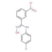 Chemical structure of (Z)-N-(4-chlorophenyl)-N'-hydroxy-3-nitrobenzene-1-carboximidamide - CSSB00025736710