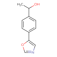 Chemical structure of 1-[4-(1,3-oxazol-5-yl)phenyl]ethan-1-ol - CSSB01676122558