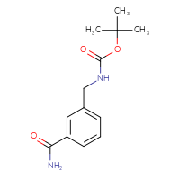 Chemical structure of tert-butyl N-[(3-carbamoylphenyl)methyl]carbamate - CSSB00011924168