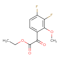 Chemical structure of ethyl 2-(3,4-difluoro-2-methoxyphenyl)-2-oxoacetate - CSSB00133448626