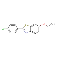 Chemical structure of 2-(4-chlorophenyl)-6-ethoxy-1,3-benzothiazole - CSSB00161107911