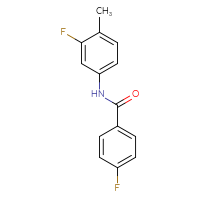 Chemical structure of 4-fluoro-N-(3-fluoro-4-methylphenyl)benzamide - CSSB00000582502