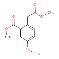 Chemical structure of methyl 5-methoxy-2-(2-methoxy-2-oxoethyl)benzoate - CSSB00020641252
