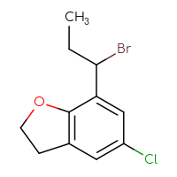 Chemical structure of 7-(1-bromopropyl)-5-chloro-2,3-dihydro-1-benzofuran - CSSB00013362044