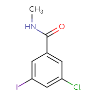 Chemical structure of 3-chloro-5-iodo-N-methylbenzamide - CSSB00160567910
