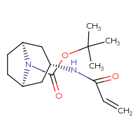 Chemical structure of tert-butyl (1R,3S,5S)-3-(prop-2-enamido)-8-azabicyclo[3.2.1]octane-8-carboxylate - CSSB00154189847