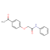 Chemical structure of 2-(4-acetylphenoxy)-N-phenylacetamide - CSSB00000683725