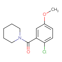 Chemical structure of 1-(2-chloro-5-methoxybenzoyl)piperidine - CSSB06273450485