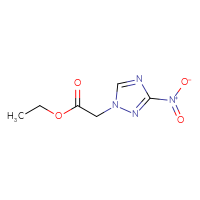 Chemical structure of ethyl 2-(3-nitro-1H-1,2,4-triazol-1-yl)acetate - CSSB00011372031
