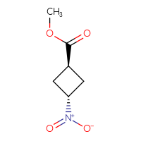 Chemical structure of methyl (1r,3r)-3-nitrocyclobutane-1-carboxylate - CSSB00134764588