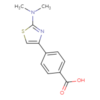 Chemical structure of 4-[2-(dimethylamino)-1,3-thiazol-4-yl]benzoic acid - CSSB00006100326