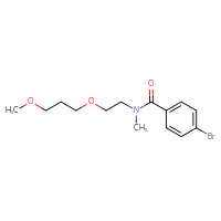 Chemical structure of 4-bromo-N-[2-(3-methoxypropoxy)ethyl]-N-methylbenzamide - CSSB02021539540