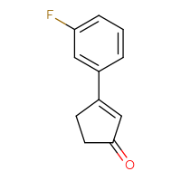 Chemical structure of 3-(3-fluorophenyl)cyclopent-2-en-1-one - CSSB00012230539