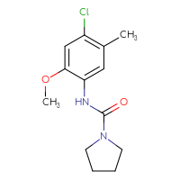 Chemical structure of N-(4-chloro-2-methoxy-5-methylphenyl)pyrrolidine-1-carboxamide - CSSB00000658815