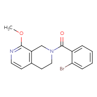 Chemical structure of 2-(2-bromobenzoyl)-8-methoxy-1,2,3,4-tetrahydro-2,7-naphthyridine - CSSB03066787934