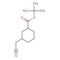 Chemical structure of tert-butyl 3-(cyanomethyl)cyclohexane-1-carboxylate - CSSB20564131648