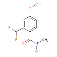 Chemical structure of 2-(difluoromethyl)-4-methoxy-N,N-dimethylbenzamide - CSSB01432921331