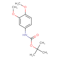 Chemical structure of tert-butyl N-(3,4-dimethoxyphenyl)carbamate - CSSB00012224274