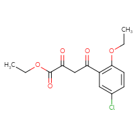 Chemical structure of ethyl 4-(5-chloro-2-ethoxyphenyl)-2,4-dioxobutanoate - CSSB21495852797