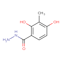Chemical structure of 2,4-dihydroxy-3-methylbenzohydrazide - CSSB00000106827
