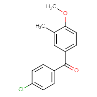 Chemical structure of (4-chlorophenyl)(4-methoxy-3-methylphenyl)methanone - CSSB00000439007
