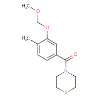 Chemical structure of 4-[3-(methoxymethoxy)-4-methylbenzoyl]thiomorpholine - CSSB15079207211