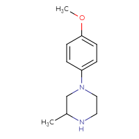 Chemical structure of 1-(4-methoxyphenyl)-3-methylpiperazine - CSSB00011725815