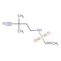 Chemical structure of N-(3-cyano-3,3-dimethylpropyl)ethene-1-sulfonamide - CSMB09889242648