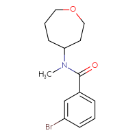 Chemical structure of 3-bromo-N-methyl-N-(oxepan-4-yl)benzamide - CSSB02170957364