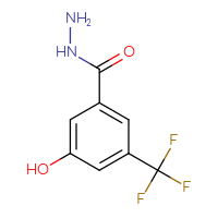 Chemical structure of 3-hydroxy-5-(trifluoromethyl)benzohydrazide - CSSB21151596722