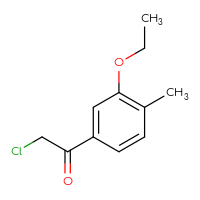Chemical structure of 2-chloro-1-(3-ethoxy-4-methylphenyl)ethan-1-one - CSSB20814000796