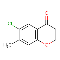 Chemical structure of 6-chloro-7-methyl-3,4-dihydro-2H-1-benzopyran-4-one - CSSB00000077628