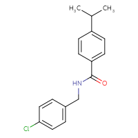 Chemical structure of N-[(4-chlorophenyl)methyl]-4-(propan-2-yl)benzamide - CSSB00046145384