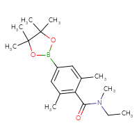 Chemical structure of N-ethyl-N,2,6-trimethyl-4-(4,4,5,5-tetramethyl-1,3,2-dioxaborolan-2-yl)benzamide - CSSB21332846432