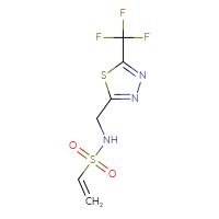 Chemical structure of N-{[5-(trifluoromethyl)-1,3,4-thiadiazol-2-yl]methyl}ethene-1-sulfonamide - CSSB21332109030