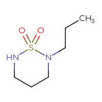 Chemical structure of 2-propyl-1λ⁶,2,6-thiadiazinane-1,1-dione - CSMB00070103891