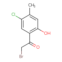 Chemical structure of 2-bromo-1-(5-chloro-2-hydroxy-4-methylphenyl)ethan-1-one - CSSB00010008638