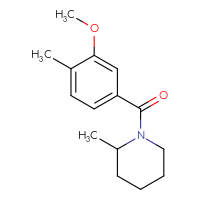 Chemical structure of 1-(3-methoxy-4-methylbenzoyl)-2-methylpiperidine - CSSB00103756925
