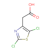 Chemical structure of 2-(2,5-dichloro-1,3-thiazol-4-yl)acetic acid - CSSB00015465917