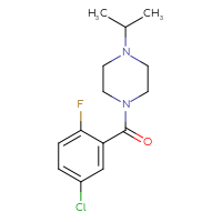 Chemical structure of 1-(5-chloro-2-fluorobenzoyl)-4-(propan-2-yl)piperazine - CSSB00000413741
