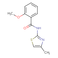 Chemical structure of 2-methoxy-N-(4-methyl-1,3-thiazol-2-yl)benzamide - CSSB00026234410