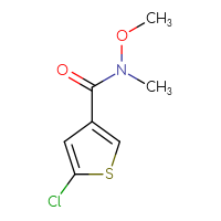 Chemical structure of 5-chloro-N-methoxy-N-methylthiophene-3-carboxamide - CSSB00015991584