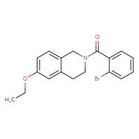 Chemical structure of 2-(2-bromobenzoyl)-6-ethoxy-1,2,3,4-tetrahydroisoquinoline - CSSB01840838706