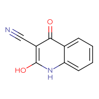 Chemical structure of 2-hydroxy-4-oxo-1,4-dihydroquinoline-3-carbonitrile - CSSB00000075512