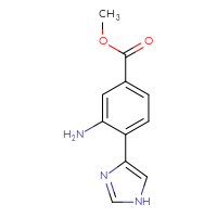 Chemical structure of methyl 3-amino-4-(1H-imidazol-4-yl)benzoate - CSSB00102700124