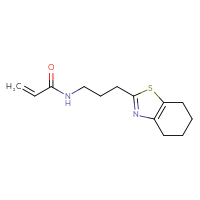 Chemical structure of N-[3-(4,5,6,7-tetrahydro-1,3-benzothiazol-2-yl)propyl]prop-2-enamide - CSSB01997840591