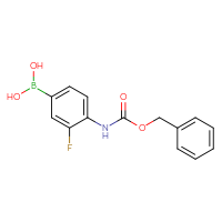 Chemical structure of (4-{[(benzyloxy)carbonyl]amino}-3-fluorophenyl)boronic acid - CSSB00010188146