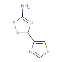 Chemical structure of 3-(1,3-thiazol-4-yl)-1,2,4-thiadiazol-5-amine - CSSB00012763217